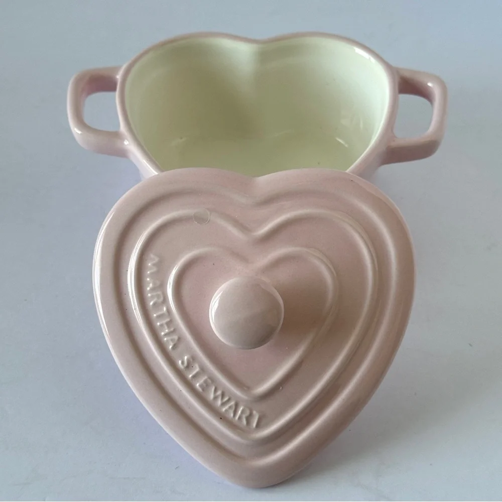 Martha Stewart Heart Cocottes Stoneware - Blush Pink